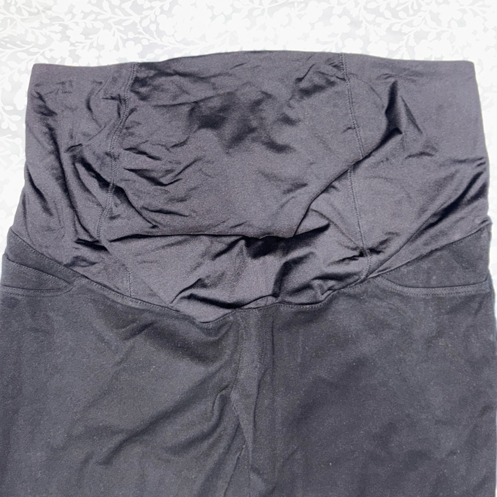 Black Rayon Maternity Leggings